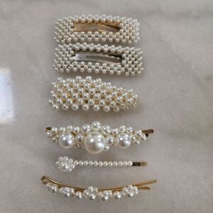 6 pc new Hair Clip Hairclip Accessories Faux Pearl Wedding Bridal